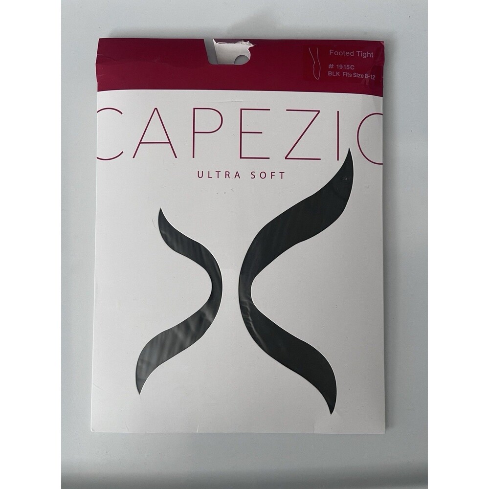 NEW Capezio Ultra Soft Footed Tight, Black Solid, Women, 1915C
